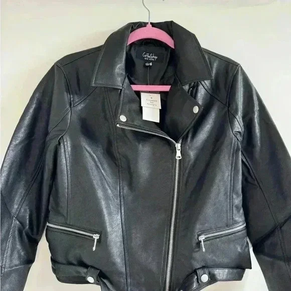 New Fashion Faux-Leather Jacket NWT L - Picture 2 of 7
